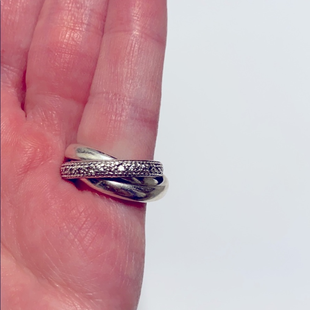Sterling Silver Interlocking Rings - Picture 7 of 8